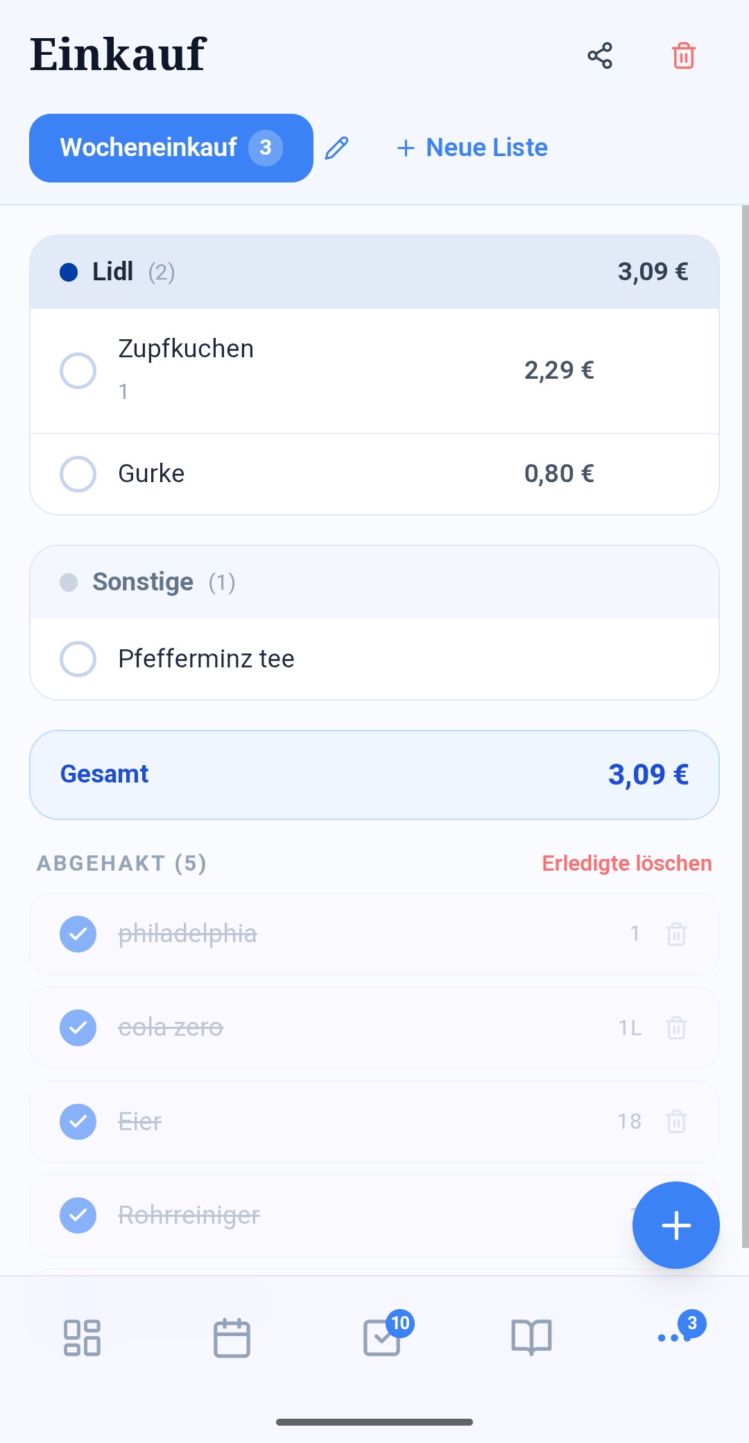 Ordivio Einkaufsliste: geteilte Liste in Echtzeit
